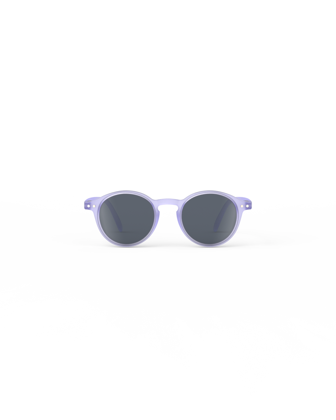 IZIPIZI Kinder Sonnenbrille Lavender Frontansicht mit runden Gläsern – erhältlich bei Bärechind in Winterthur, Zürich, Schweiz