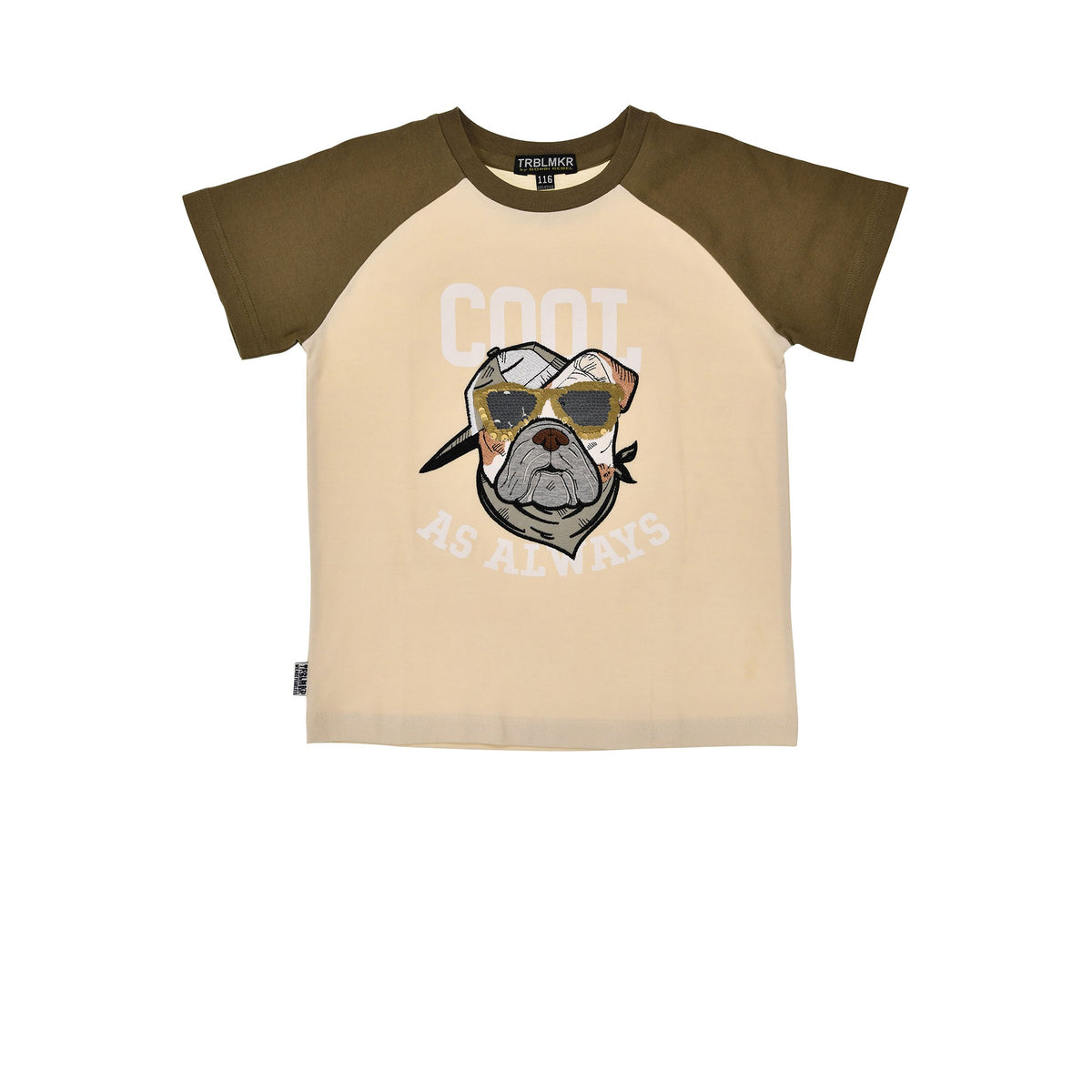 Kinder T-Shirt mit cooler Bulldogge und Sonnenbrille von Bondi – Jungen Shirt bei Bärechind Kinderladen Winterthur Schweiz