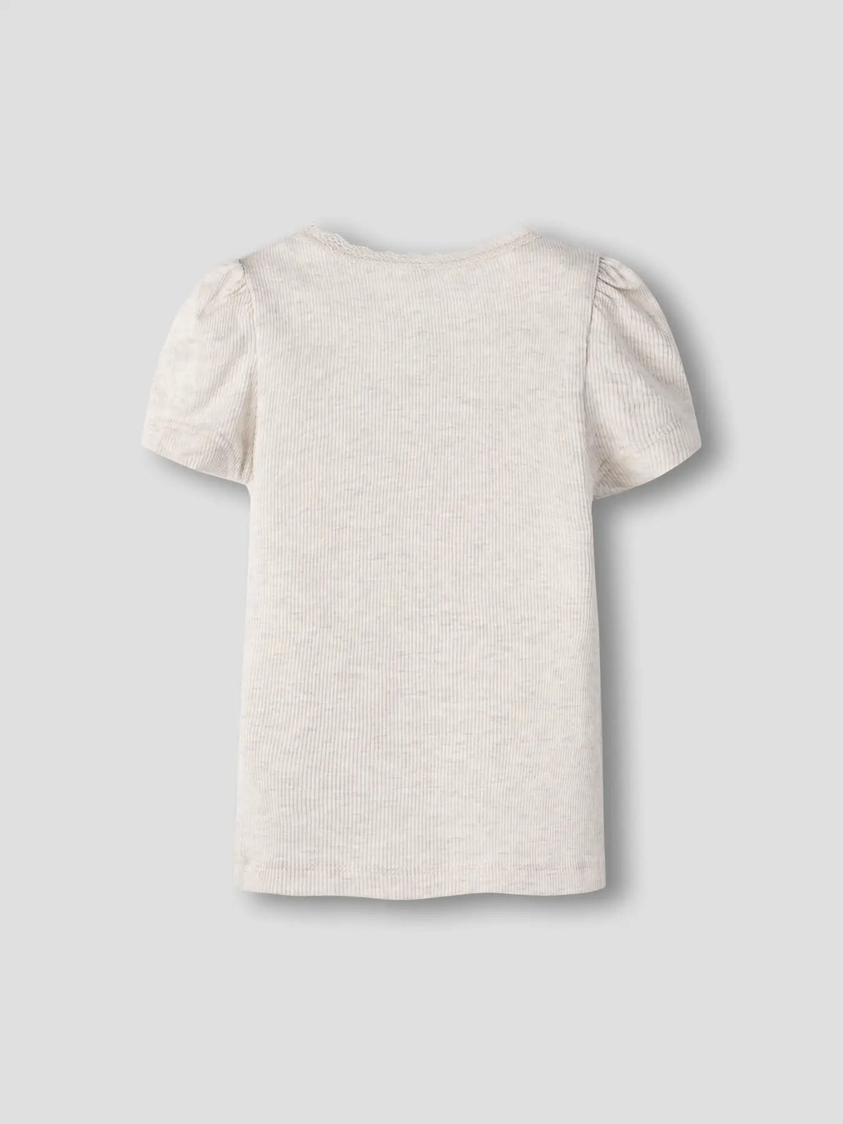 Beiges Kinder T-Shirt aus weicher Ripp Baumwolle, erhältlich bei Bärechind Winterthur Zürich Schweiz