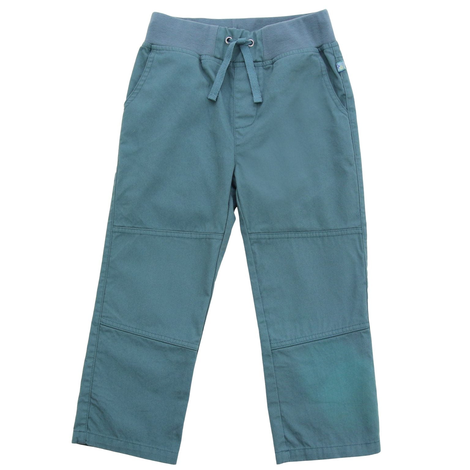 Robuste Kinderhose aus Bio-Baumwolle in Dunkelgruen von Enfant Terrible im Bärechind Winterthur Zürich Schweiz.