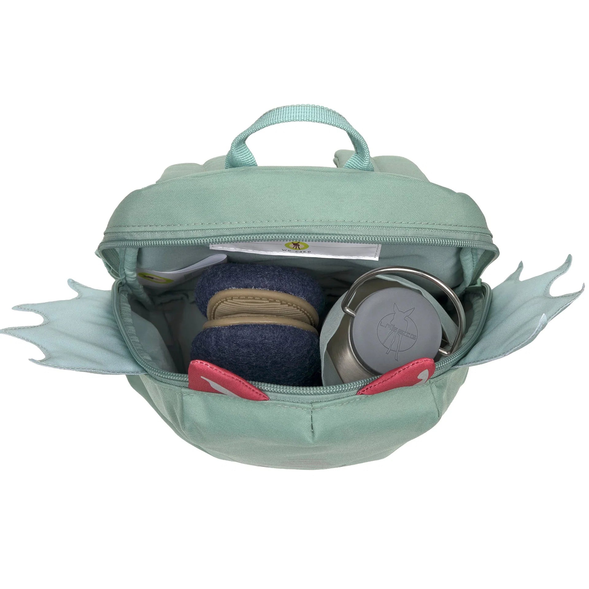Detailansicht des Lässig Kinderrucksacks Tiny Team Drachen