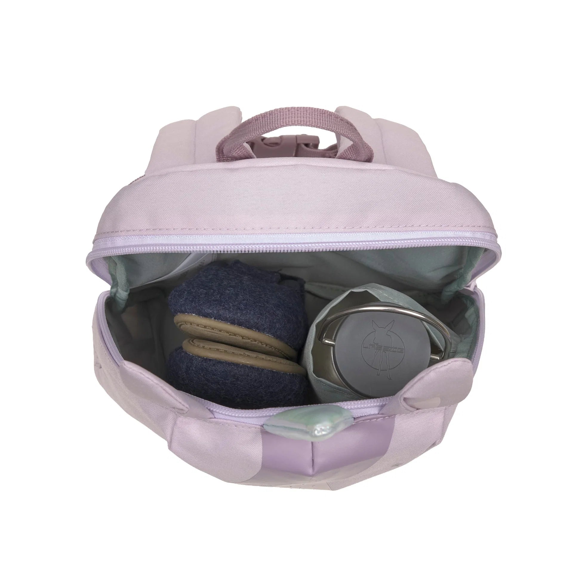 Lässig Kinderrucksack Tiny Team Einhorn, Rückansicht mit gepolsterten Trägern