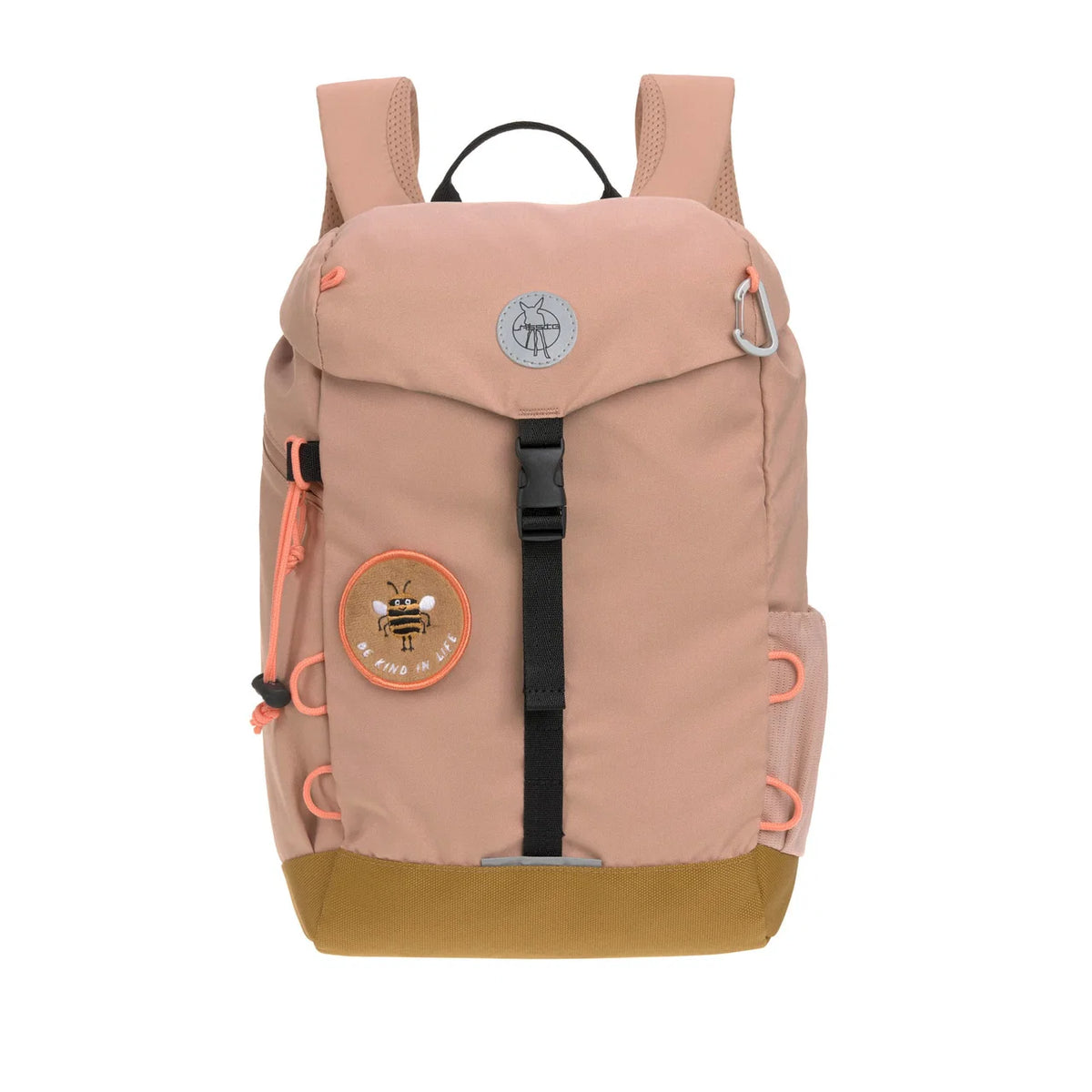 Lässig Wanderrucksack Kinder 14 Liter Nature Braun in der Vorderansicht, nachhaltiger Kinderrucksack für Waldkindergarten, Wanderungen und Ausflüge, im Bärechind Winterthur.