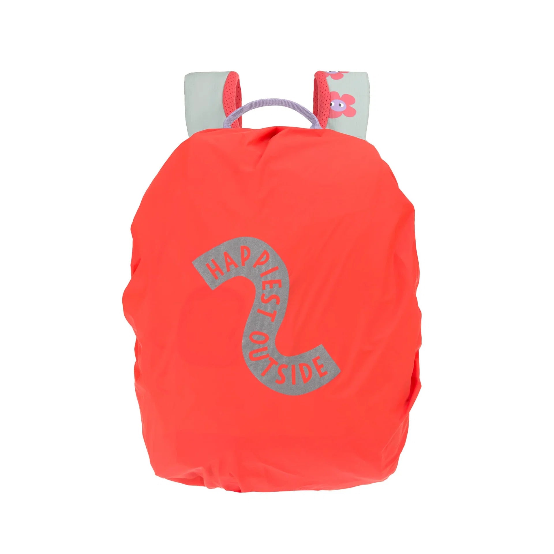 Lässig Wanderrucksack Happy Trails Blume 9 Liter mit integrierter Regenhülle für Wanderausflüge und Waldspielgruppe, erhältlich im Bärechind Winterthur.