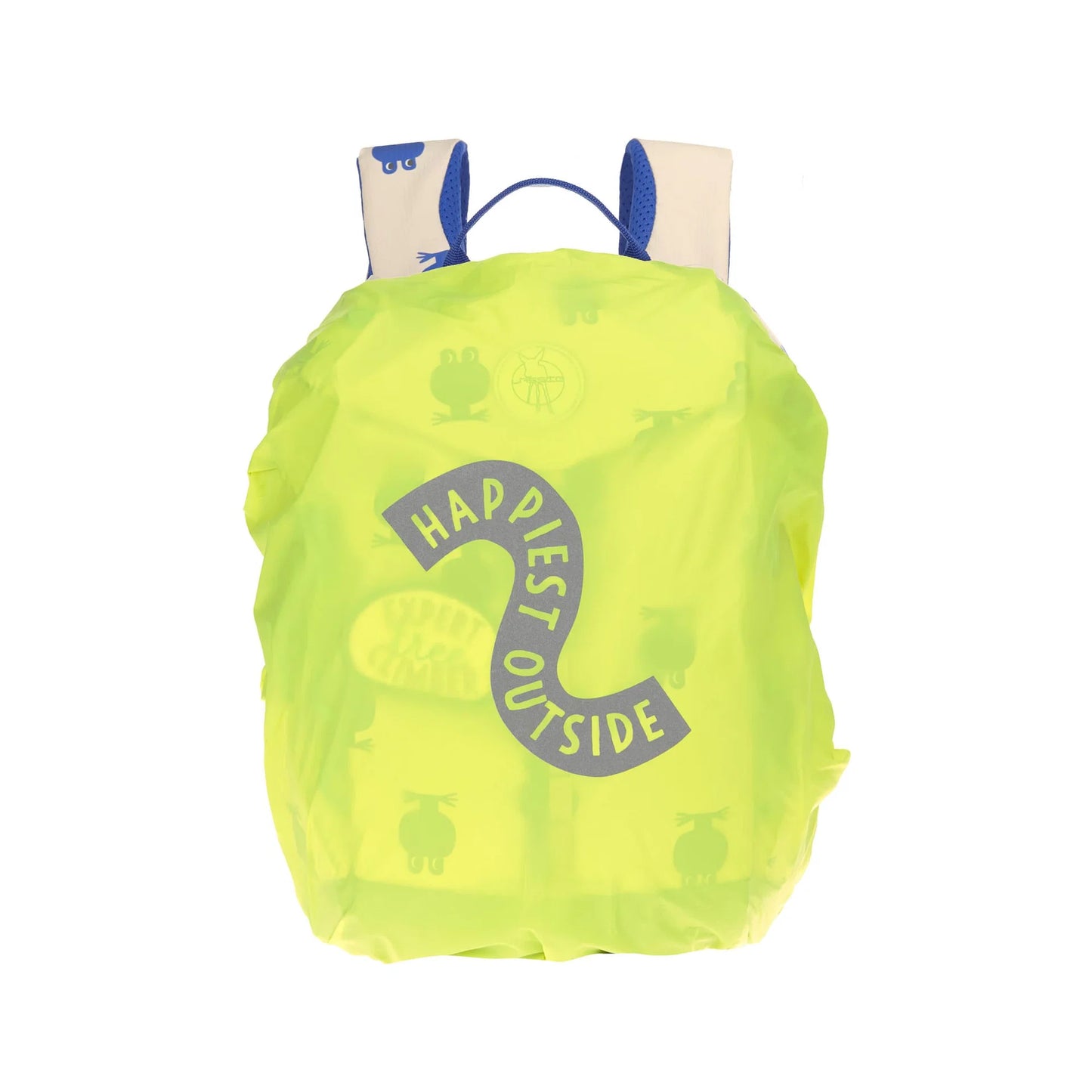 Lässig Wanderrucksack Happy Trails Frosch 9 Liter mit integrierter Regenhülle für Wanderausflüge und Waldspielgruppe, erhältlich im Bärechind Winterthur.