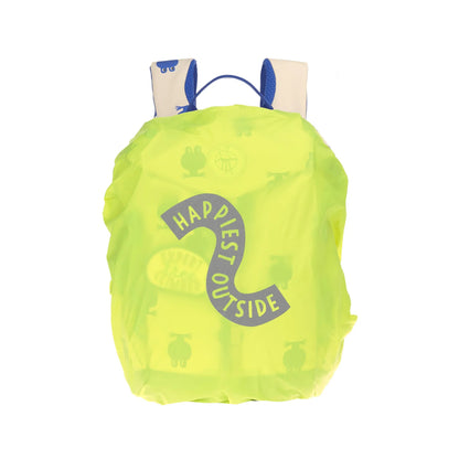 Lässig Wanderrucksack Happy Trails Frosch 9 Liter mit integrierter Regenhülle für Wanderausflüge und Waldspielgruppe, erhältlich im Bärechind Winterthur.