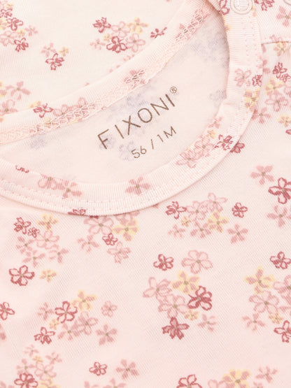 Detail Blumenprint rosa Baby Langarmbody FIXONI im Bärechind Winterthur Zürich Schweiz kaufen