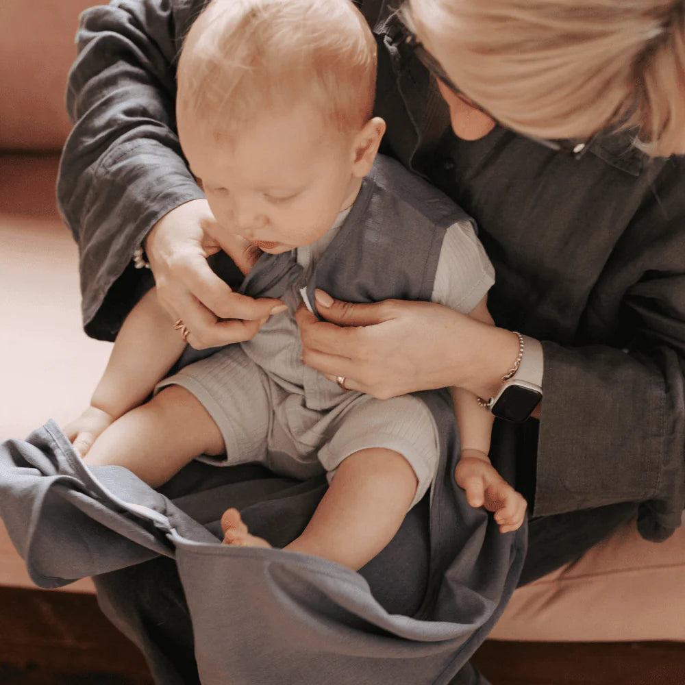 Detail Reissverschluss Leinen Babyschlafsack für einfaches Anziehen, Bärechind Winterthur Zürich Schweiz kaufen