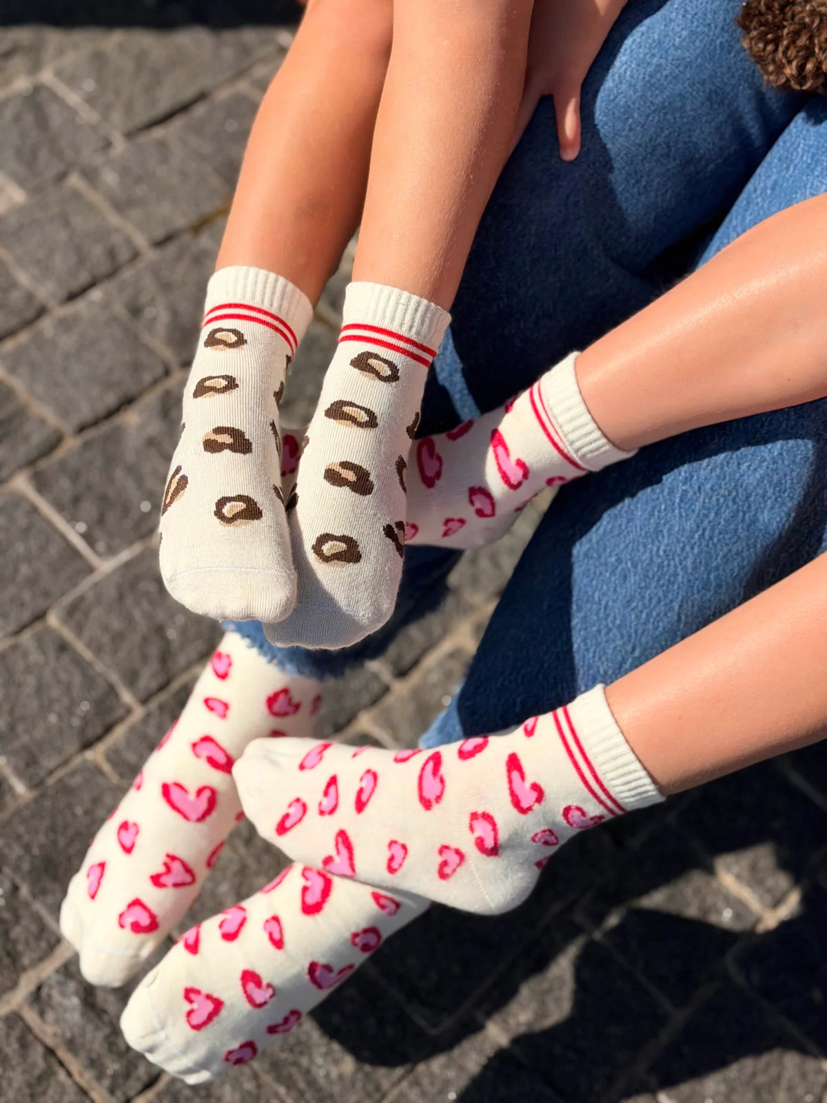 My Day My Dream Socken Leo in Rosa und Braun im Partnerlook