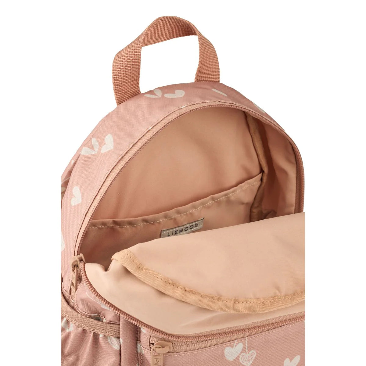 Innenansicht des Liewood Andreas Kinder-Rucksacks mit mehreren Fächern – Bärechind Winterthur, Zürich, Schweiz.