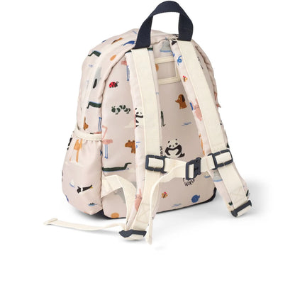 Rückansicht des Liewood Andreas Kinder-Rucksacks mit verstellbaren Gurten – Bärechind Winterthur, Zürich, Schweiz.