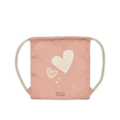 Liewood Danella Turnbeutel mit Herz Motiv Hearts Pale Tuscany – erhältlich bei Bärechind Kinderladen in Winterthur, Zürich Schweiz.