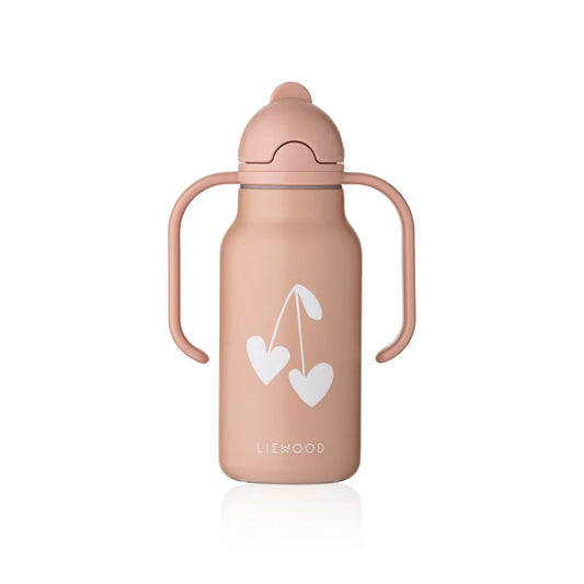 Liewood Kimmie Edelstahl Kinder-Trinkflasche mit Herzmuster – nachhaltige Kinderprodukte bei Bärechind Winterthur, Zürich Schweiz.