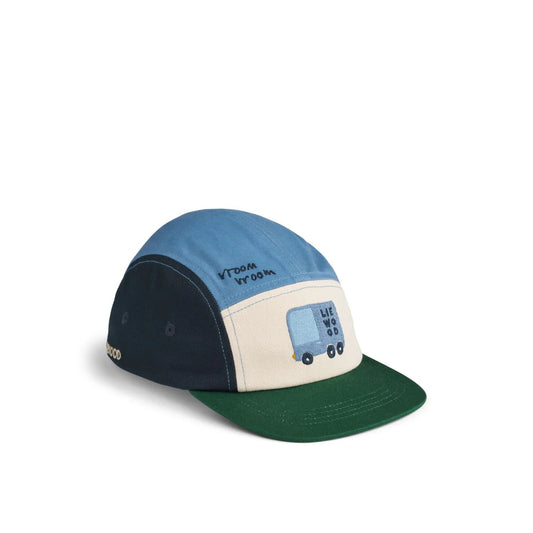 Liewood Kinder Cap mit Bus Motiv in Blau und Grün für Kinder im Bärechind Winterthur