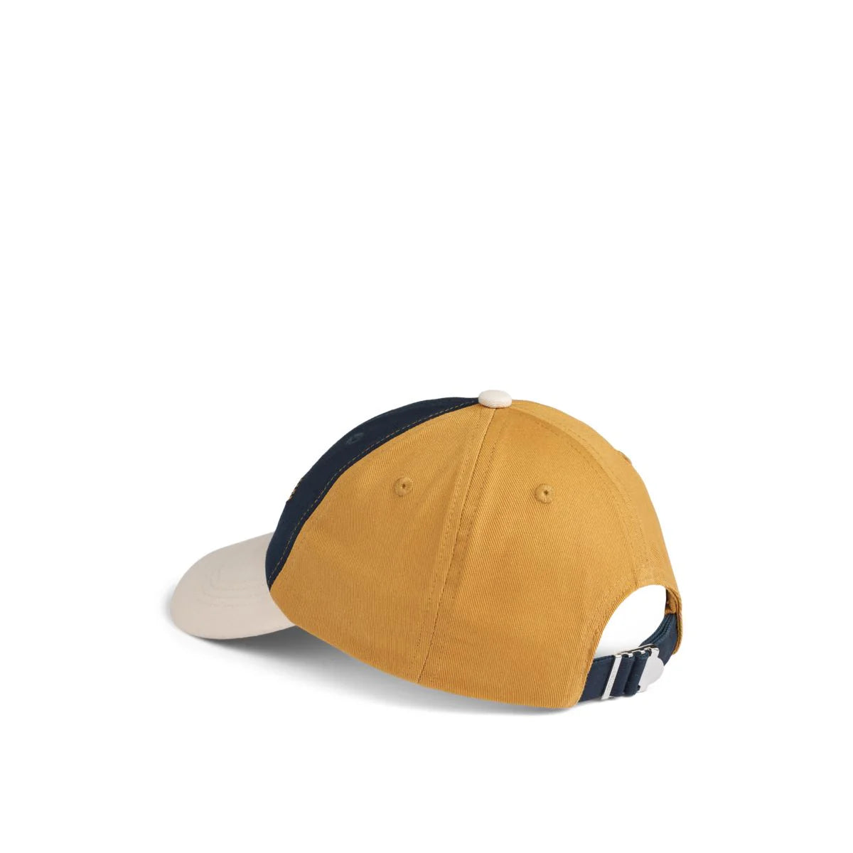 Seitenansicht der Liewood Kinder Cap Rory in Golden Caramel und Navy für Kinder im Bärechind Winterthur