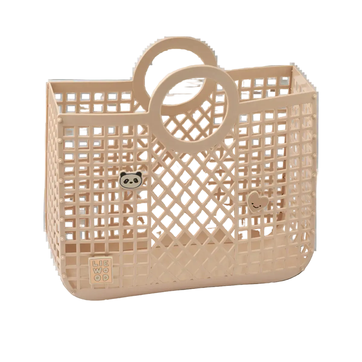 Liewood Kinder Korbtasche aus recyceltem Kunststoff in beige, nachhaltiges Kinderaccessoire im Bärechind Winterthur Zürich Schweiz.