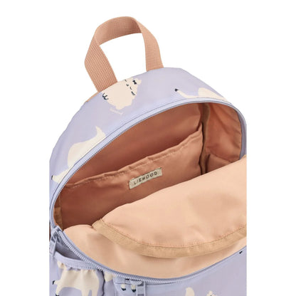 Innenansicht des Liewood Kinder Rucksacks mit praktischem Hauptfach und Innenfach