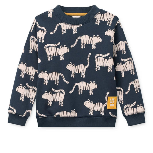 Liewood Kinder Sweatshirt mit Tiger Print aus Bio Baumwolle für Kinder im Bärechind Winterthur