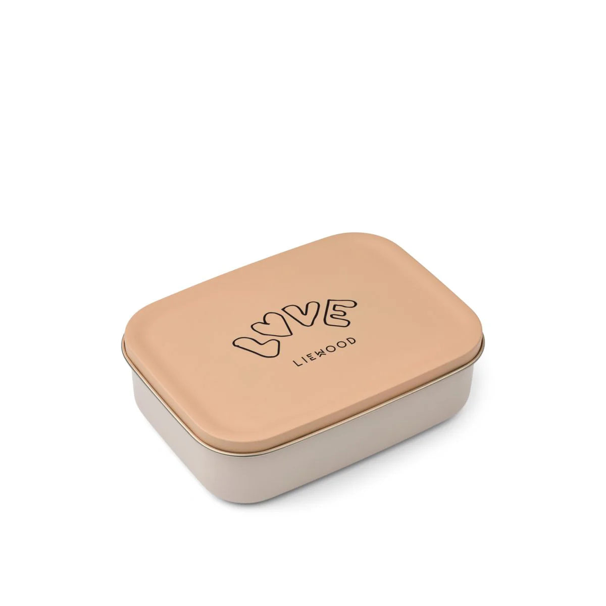 Liewood Lunchbox aus Edelstahl mit Love Motiv in Rosa für Kinder im Bärechind Winterthur