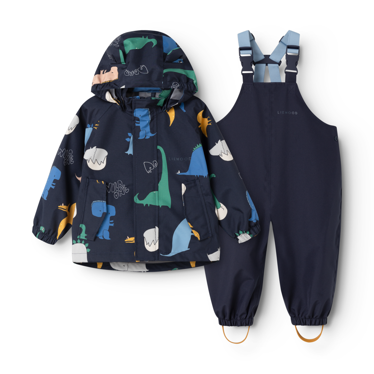 Liewood Manu Regenset für Kinder in Classic Navy mit Dino Roar Dinosaurier Print, Bärechind Winterthur, Zürich, Schweiz.