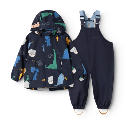 Liewood Manu Regenset für Kinder in Classic Navy mit Dino Roar Dinosaurier Print, Bärechind Winterthur, Zürich, Schweiz.