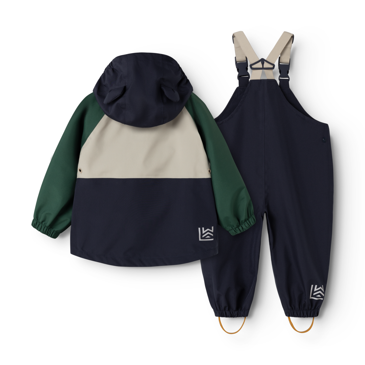 Regenjacke Manu von Liewood in der Vorderansicht mit farbigem Colorblock
