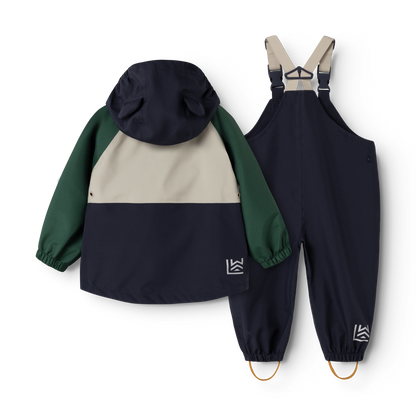 Regenjacke Manu von Liewood in der Vorderansicht mit farbigem Colorblock