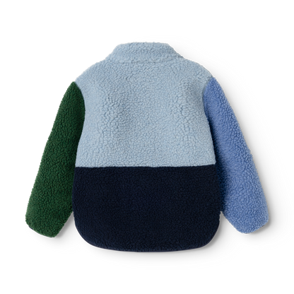 Rückseite der Liewood Nolan Fleecejacke aus weichem recyceltem Sherpa Material