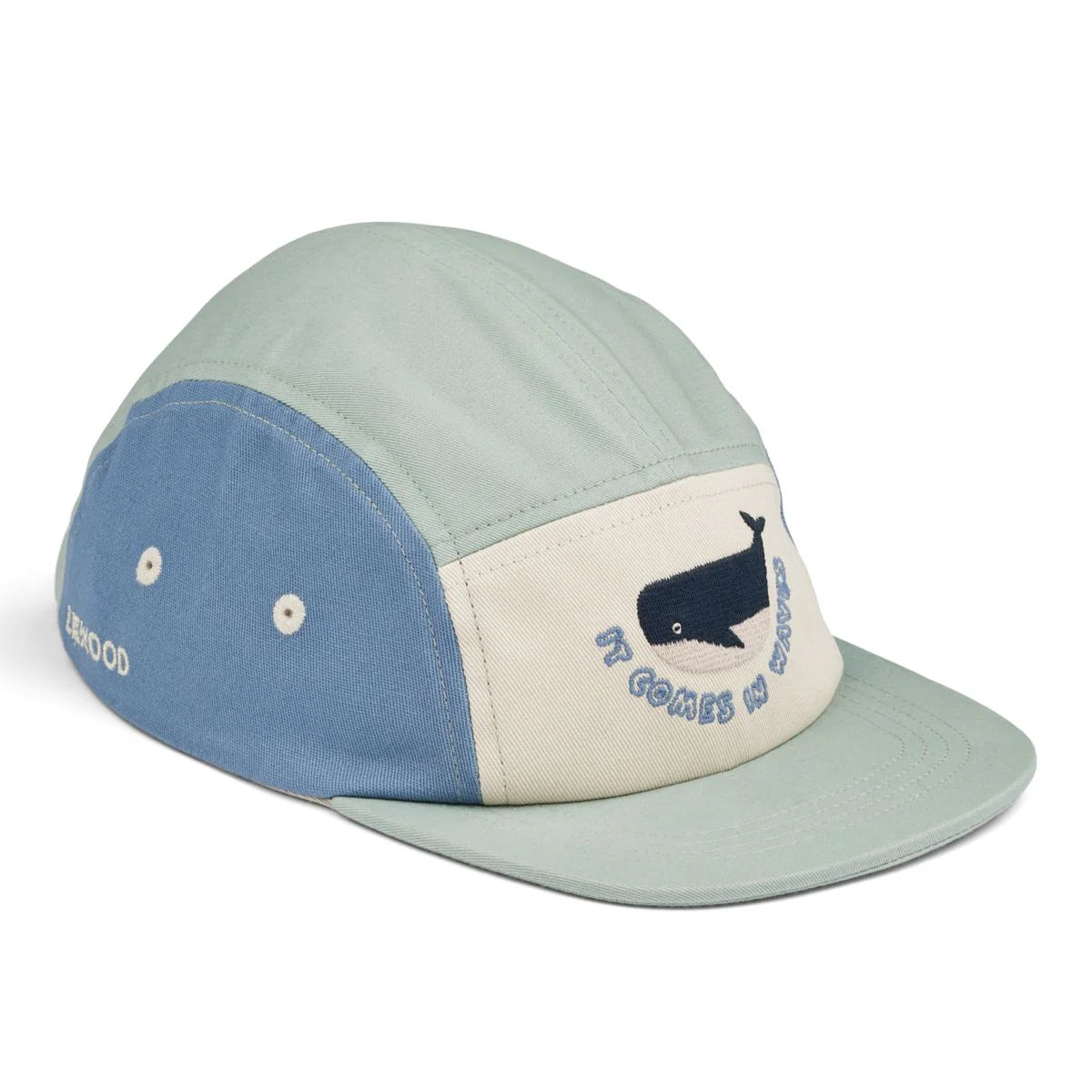 Kinder Cap aus Bio-Baumwolle von Liewood im Ice-Blue-Mix – erhältlich im Bärechind Winterthur, Zürich Schweiz.