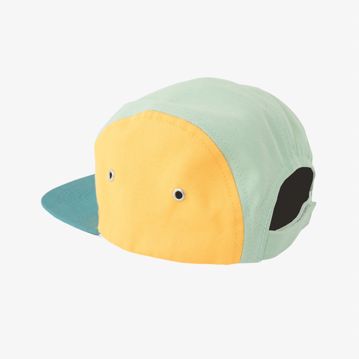 Rückseite Lil Boo Kinder Cap Block Yellow Green verstellbare Kinder Cap aus Bio Baumwolle