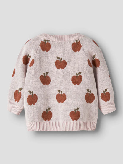 Baby Strickjacke mit Apfelprint von LIL'ATELIER bei Bärechind Winterthur Zürich Schweiz