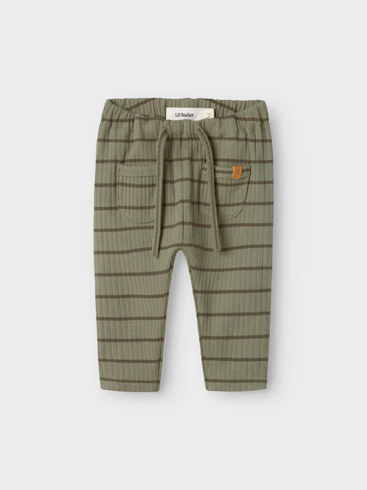 LIL'ATELIER Babyhose mit Streifen aus Baumwolle in Oliv – bei Bärechind in Winterthur, Zürich, Schweiz

