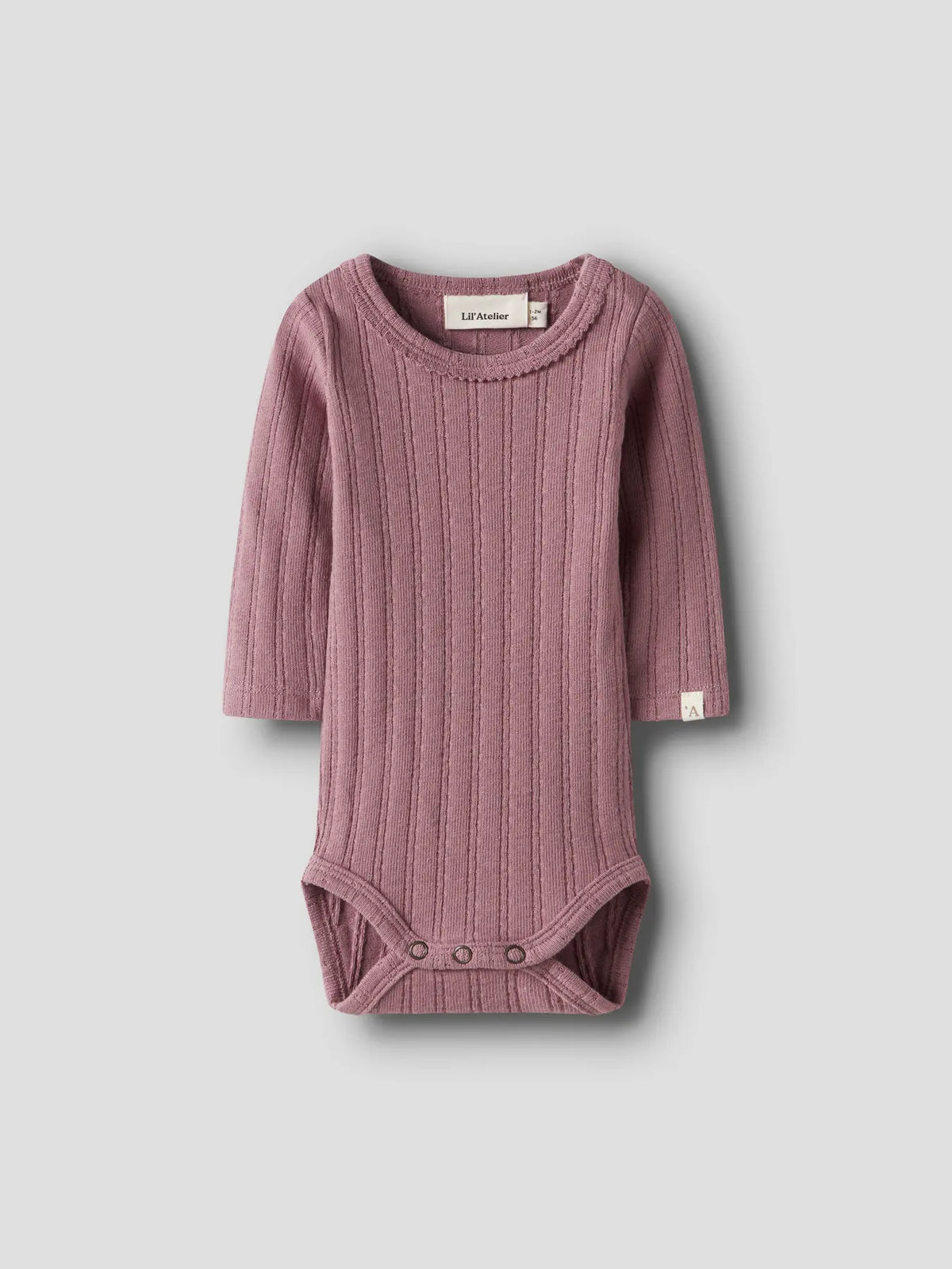 LIL'ATELIER Body in Altrosa mit Rippstruktur aus Baumwolle – erhältlich bei Bärechind in Winterthur, Zürich, Schweiz.