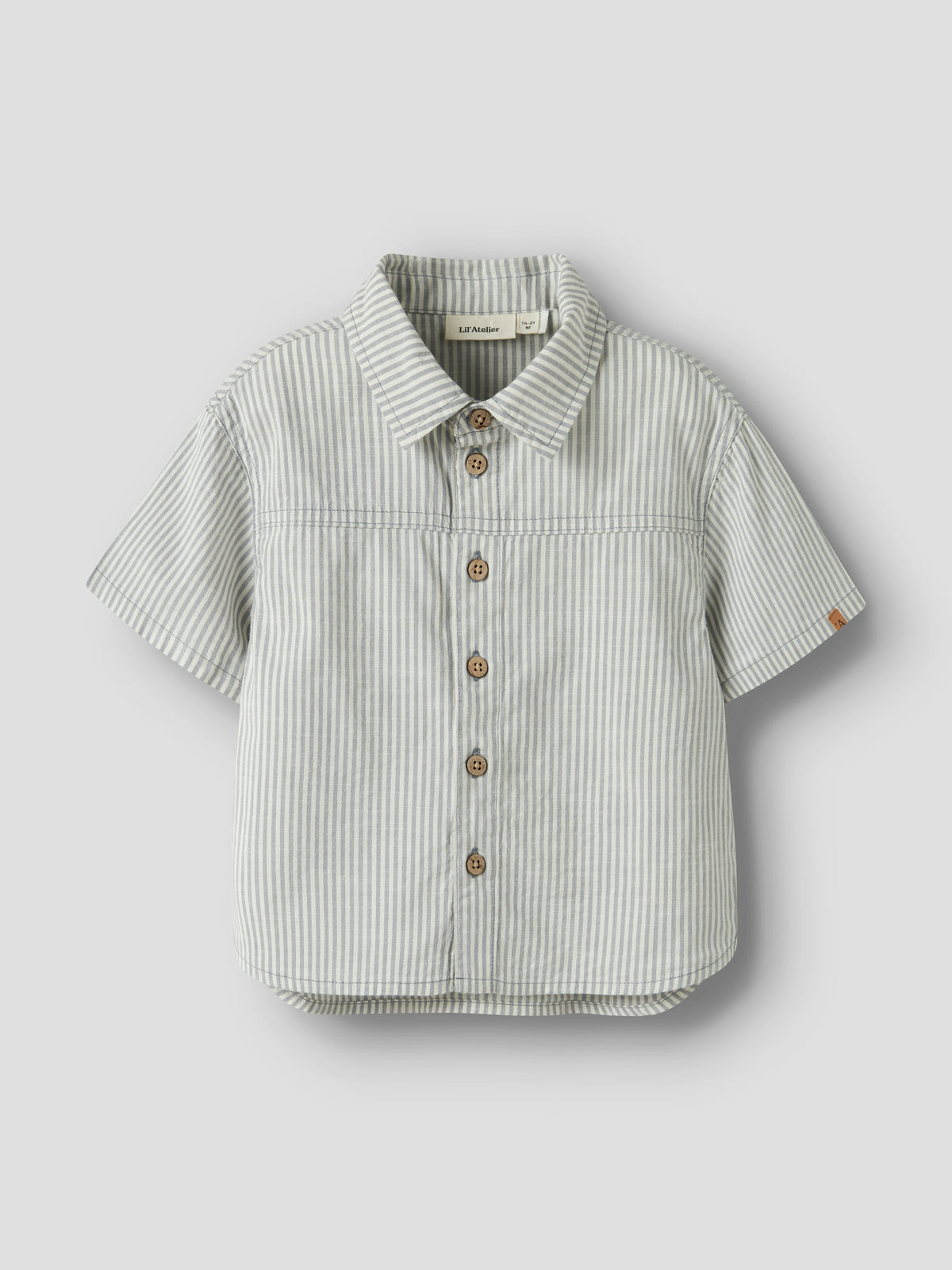 Kurzarm Kinderhemd mit Streifen aus Bio-Baumwolle von Lil’Atelier bei Bärechind in Winterthur, Zürich, Schweiz