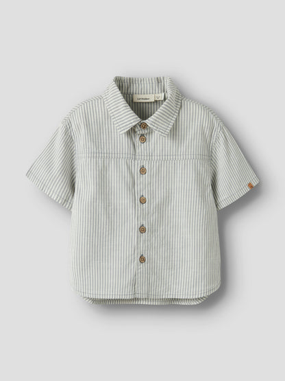 Kurzarm Kinderhemd mit Streifen aus Bio-Baumwolle von Lil’Atelier bei Bärechind in Winterthur, Zürich, Schweiz