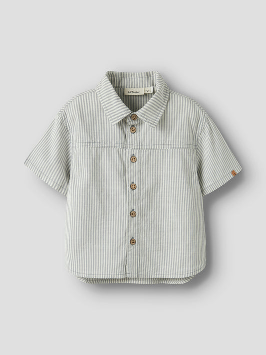 Kurzarm Kinderhemd mit Streifen aus Bio-Baumwolle von Lil’Atelier bei Bärechind in Winterthur, Zürich, Schweiz