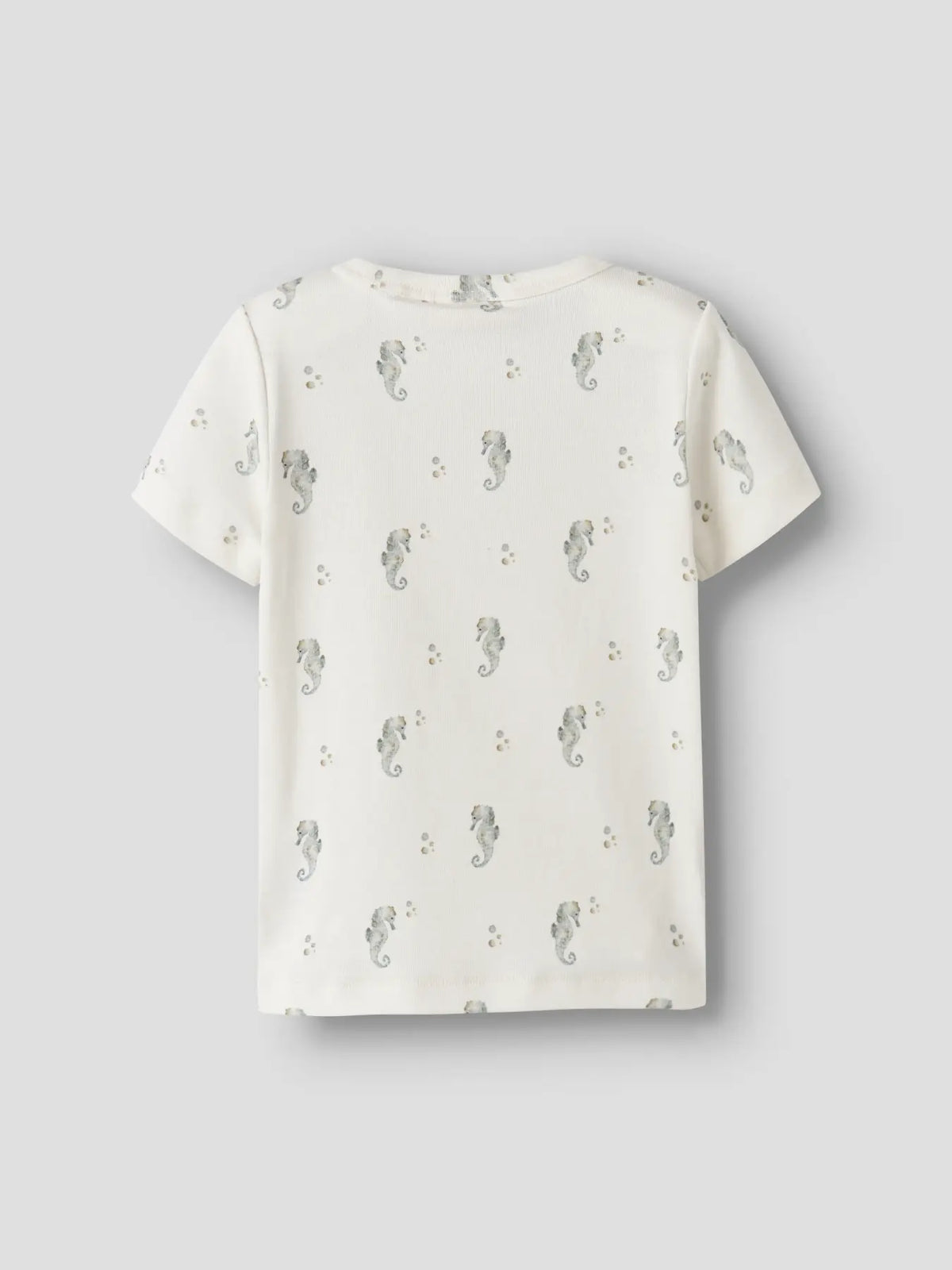 Cremefarbenes Kinder T-Shirt mit Seepferdchen Print von Lil' Atelier erhältlich bei Bärechind Winterthur Zürich Schweiz.