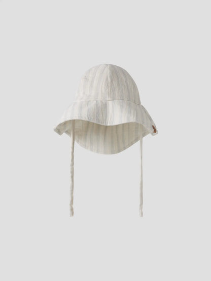 Cremefarbener Sonnenhut aus Baumwolle mit Bindeband von Lil’Atelier bei Bärechind in Winterthur, Zürich, Schweiz