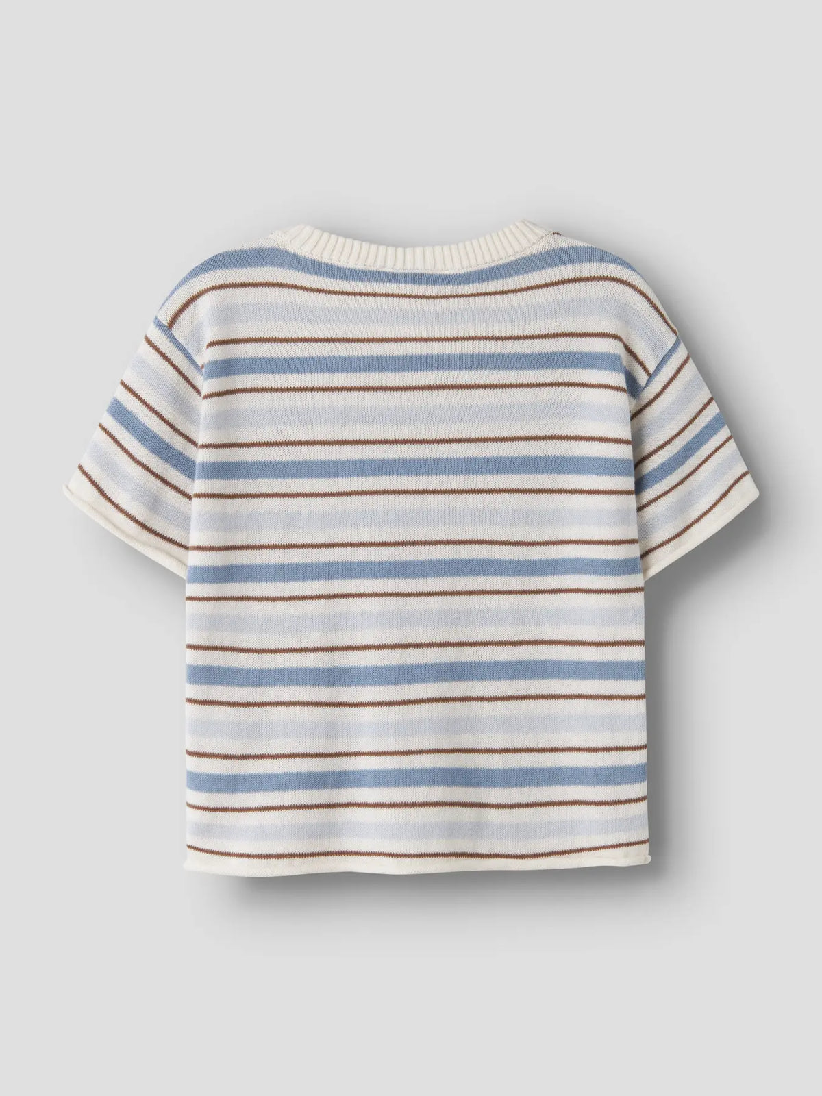 Gestreiftes Kinder Strick T-Shirt aus Bio-Baumwolle von Lil’Atelier bei Bärechind in Winterthur, Zürich, Schweiz