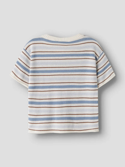 Gestreiftes Kinder Strick T-Shirt aus Bio-Baumwolle von Lil’Atelier bei Bärechind in Winterthur, Zürich, Schweiz