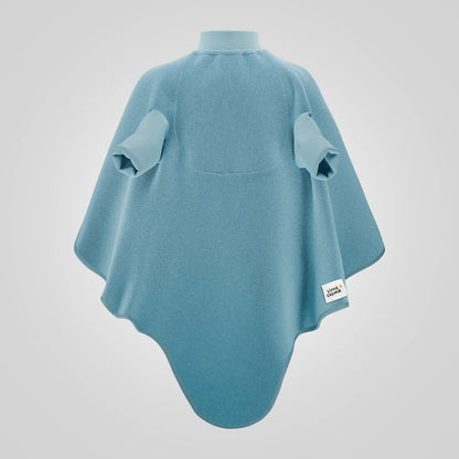 Little Casimir wasserdichtes Lätzchen Boo Dusty Ocean in Blau mit Ärmeln für Babys und Kleinkinder, erhältlich im Bärechind Winterthur