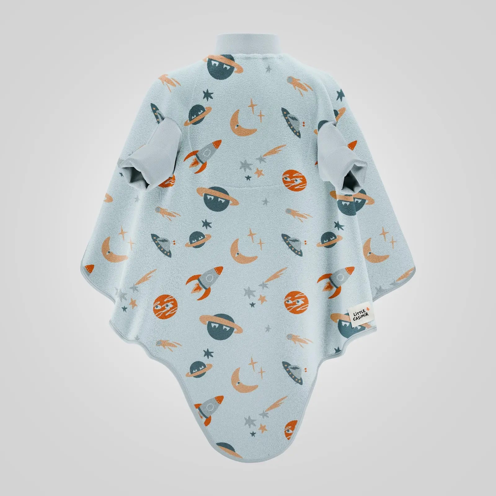 Little Casimir wasserdichtes Lätzchen Boo Special Edition Cosmic 2.0 mit Weltraum-Motiv und Ärmeln für Babys und Kleinkinder, erhältlich im Bärechind Winterthur