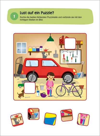 Puzzleseite Lust auf ein Puzzle aus 100 Gute-Laune-Rätsel für den Kindergarten