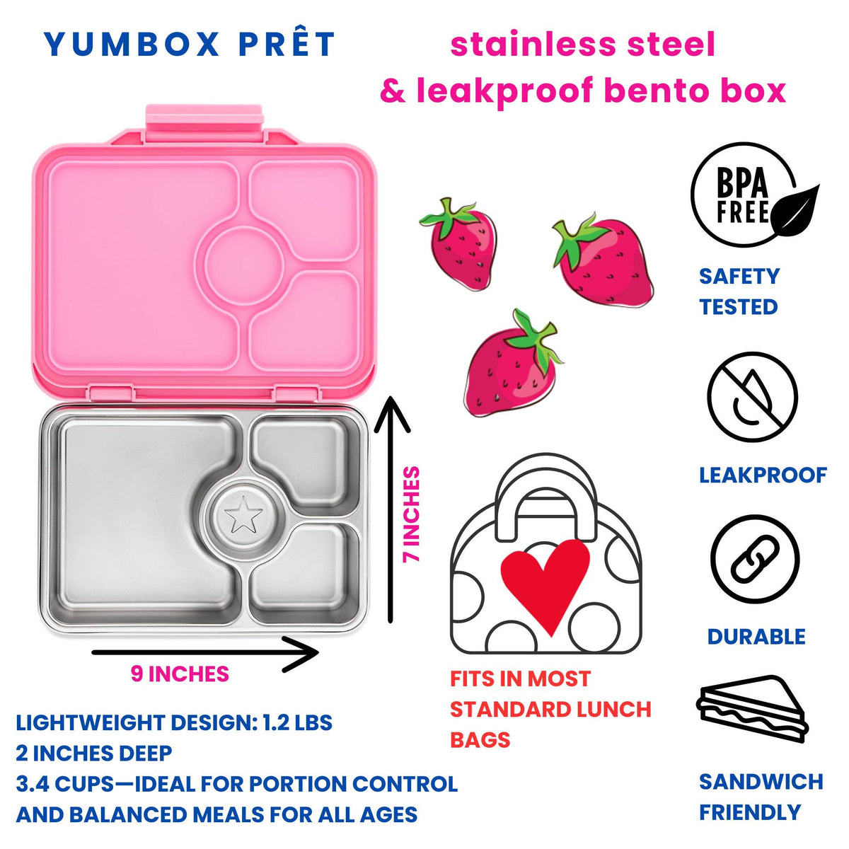 Kinder Lunchbox aus Edelstahl – BPA-frei, auslaufsicher und langlebig