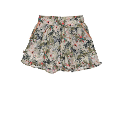 Mädchen Hosenrock mit Jungleprint und elastischem Bund – leichter Sommer Skort für Kinder bei Bärechind Winterthur Schweiz