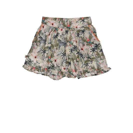 Mädchen Hosenrock mit Jungleprint und elastischem Bund – leichter Sommer Skort für Kinder bei Bärechind Winterthur Schweiz