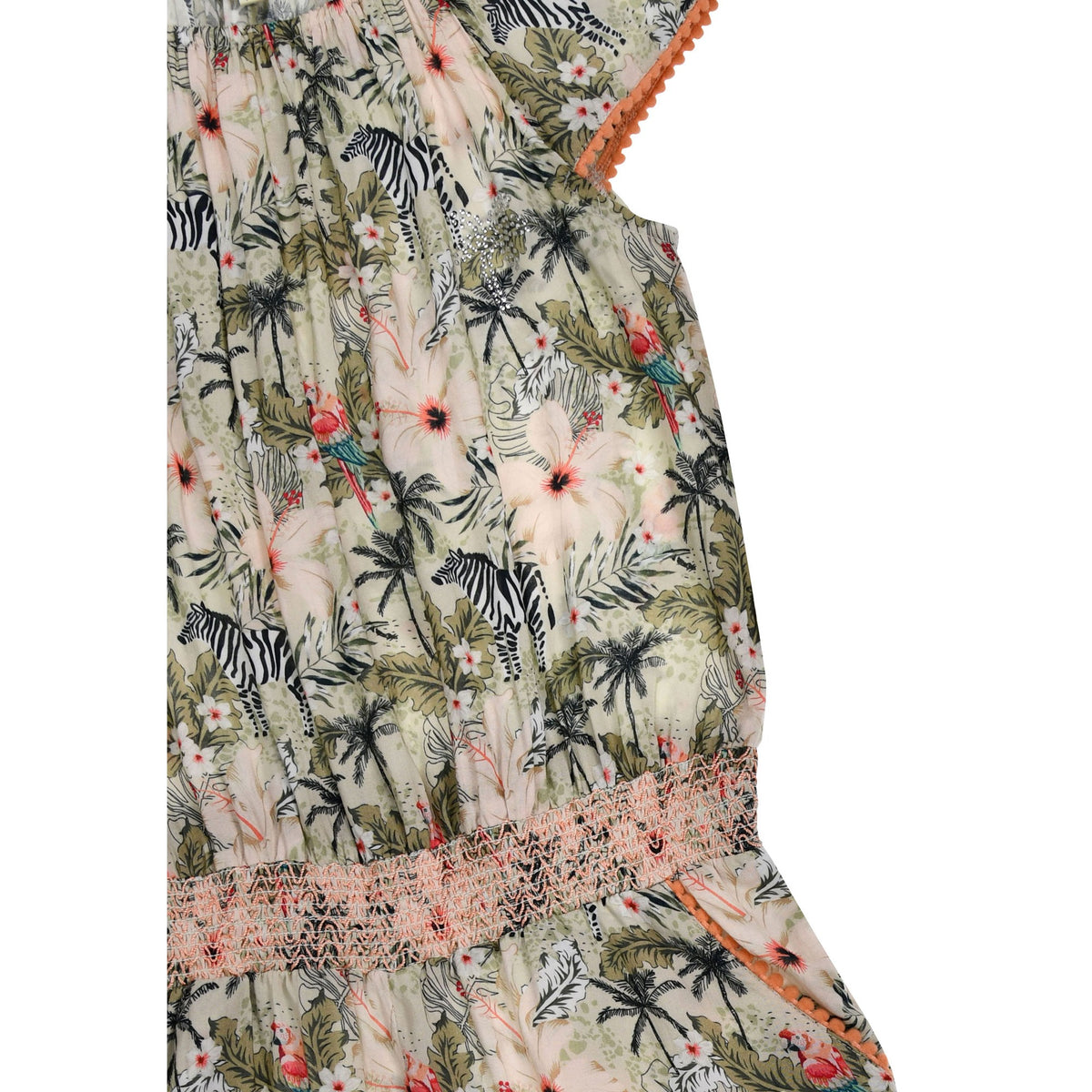 Mädchen Jumpsuit mit Blumenprint aus leichter Viskose von Bondi – Sommer Overall für Kinder bei Bärechind Winterthur