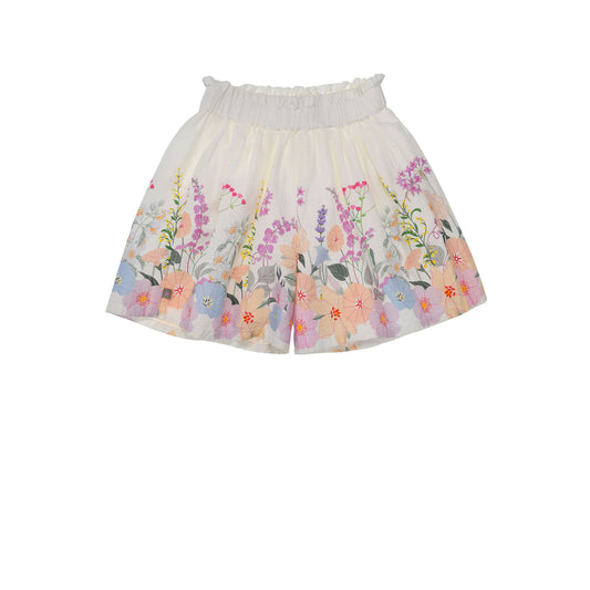 Luftige Mädchen Sommerhose mit Blumenprint und elastischem Bund – leichte Kinderhose bei Bärechind Winterthur Schweiz