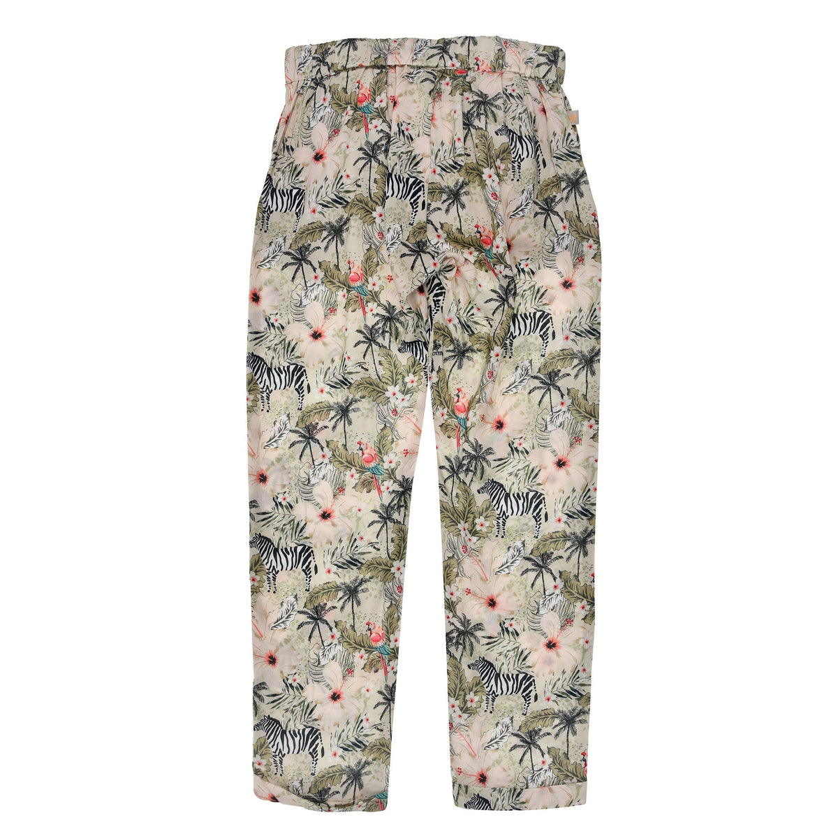 Luftige Mädchen Viskosehose mit Zebra und Jungleprint von Bondi – leichte Sommerhose für Kinder bei Bärechind Winterthur