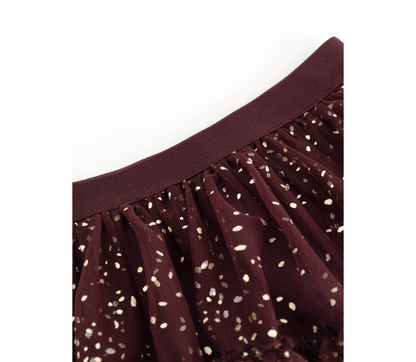 Elastischer Bund des MarMar Tüllrocks Deep Mulberry bei Bärechind